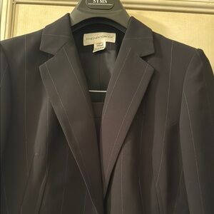 Jones New York Black Pinstripe Blazer